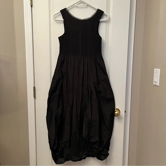 Deca De Vous a Nous Black Sleeveless Long Dress Couture France Size T2 = 8 - Picture 6 of 16